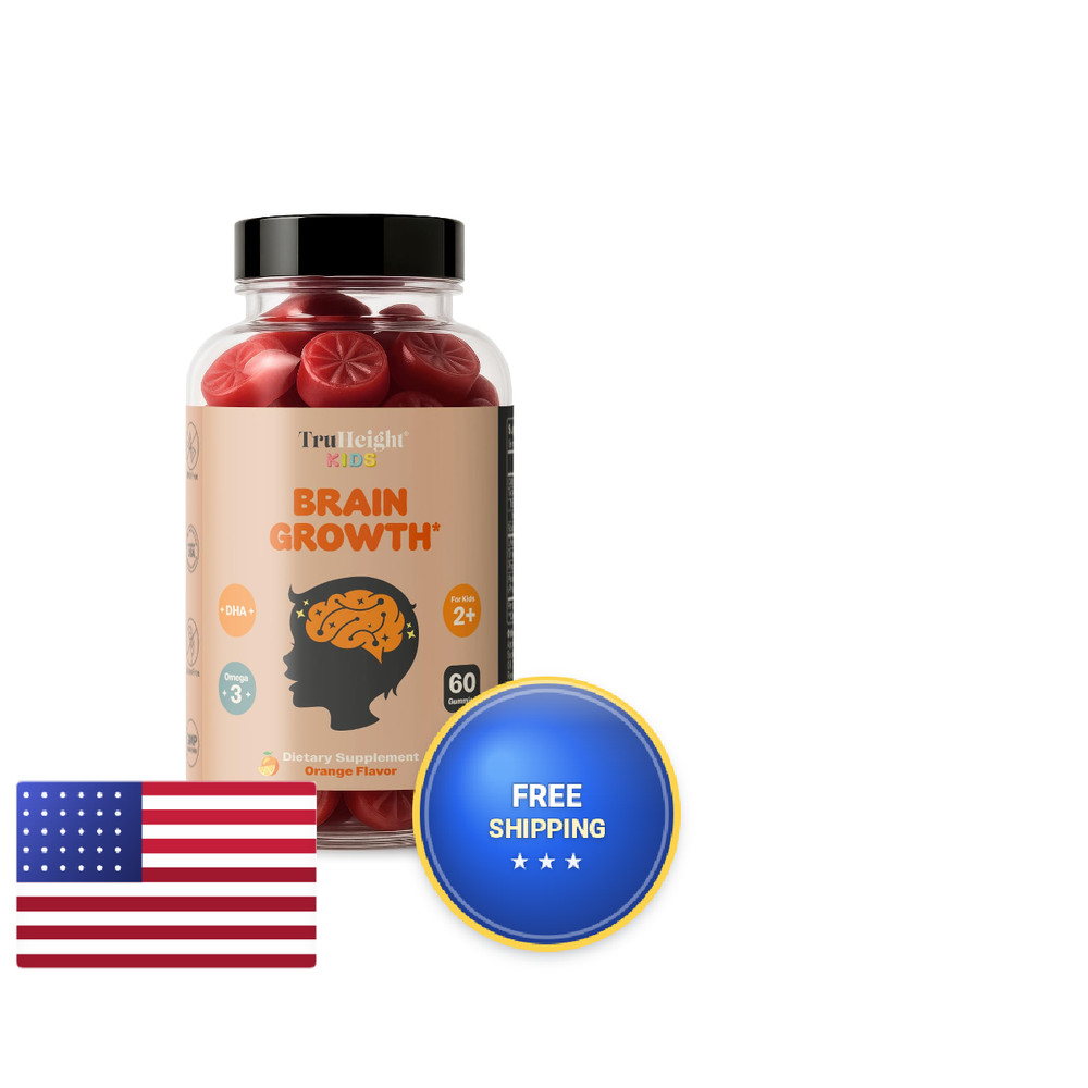Truheight Brain Growth Gummies Orange Ages 2 All – 3 Gummies Supports