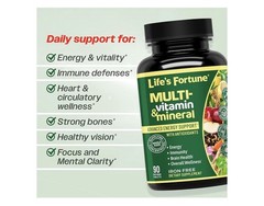Life’s Fortune Multivitamin Mineral Energy Immunity Brain Overall Wellness 60Tab