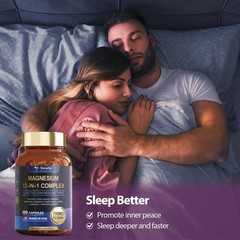 Totaria Health Magnesium 12-in-1 Complex – 700mg | 120 Capsules | Vegan, Non-GMO