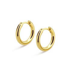 KRKC&CO Hoop Earrings Sterling Silver for Men, White Gold Plated/Black Earrin…