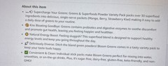 Bloom Nutrition Greens Superfoods Variety Pack Exp 8/2025 Sealed Box Mango Kiwi