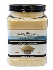Medley Hills Farm Unflavored Gelatin by 1.25 lbs. in Reusable Container Gelatin