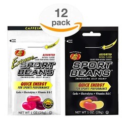 Jelly Belly Sport Beans – Assorted and Extreme Assorted With Caffeine – 12 Pack