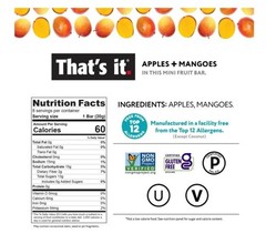 New That’s It Mini Fruit Bars – Strawberry, Mango, Blueberry, 24 ct – 16.8 oz