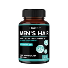 Hair Growth Vitamins For Men – Anti Hair Loss Capsules. Regrow Hair Beard Growth