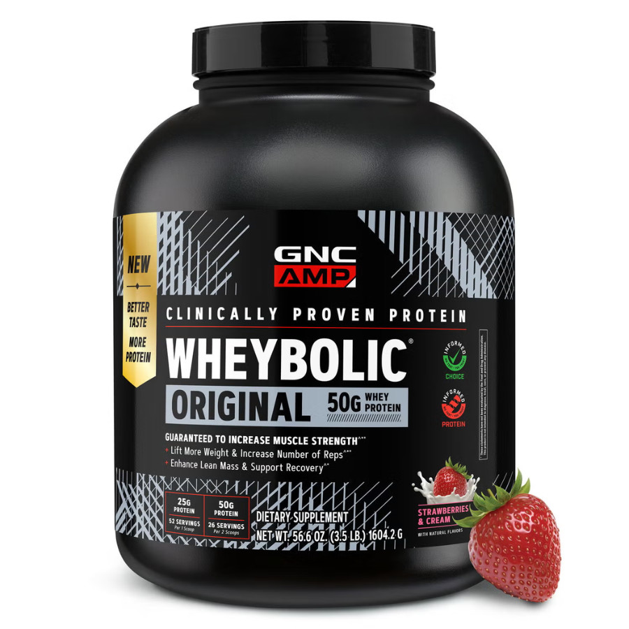 GNC AMP New Wheybolic – Strawberries & Cream (52 Servings) – EXP: 10/2027