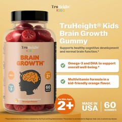 Truheight Brain Growth Gummies Orange Ages 2 All – 3 Gummies Supports