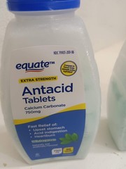 3 x Equate Extra Strength Antacid Chewable Tablets, 750 mg, 96 Ct SHIPS SAME DAY