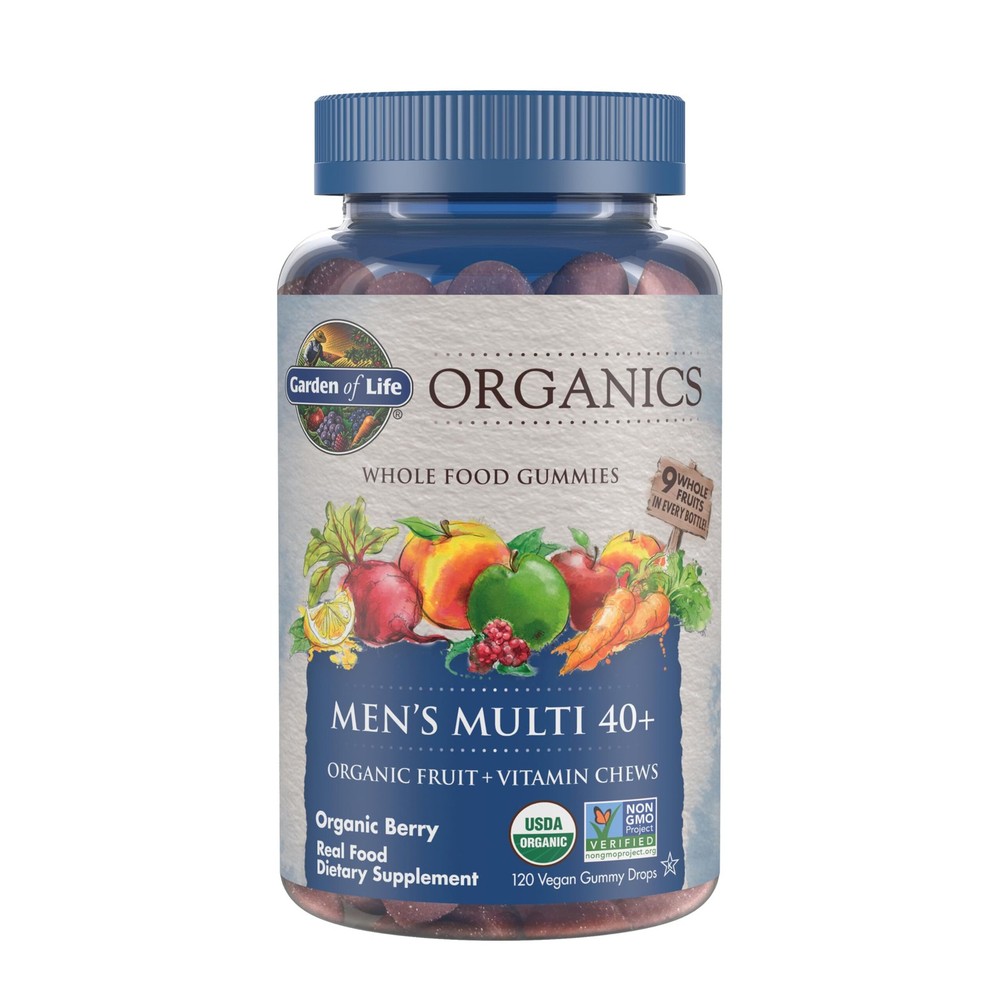 11/26 Garden of Life Organics Men 40+ Gummy Vitamins – Berry – Certified Organic