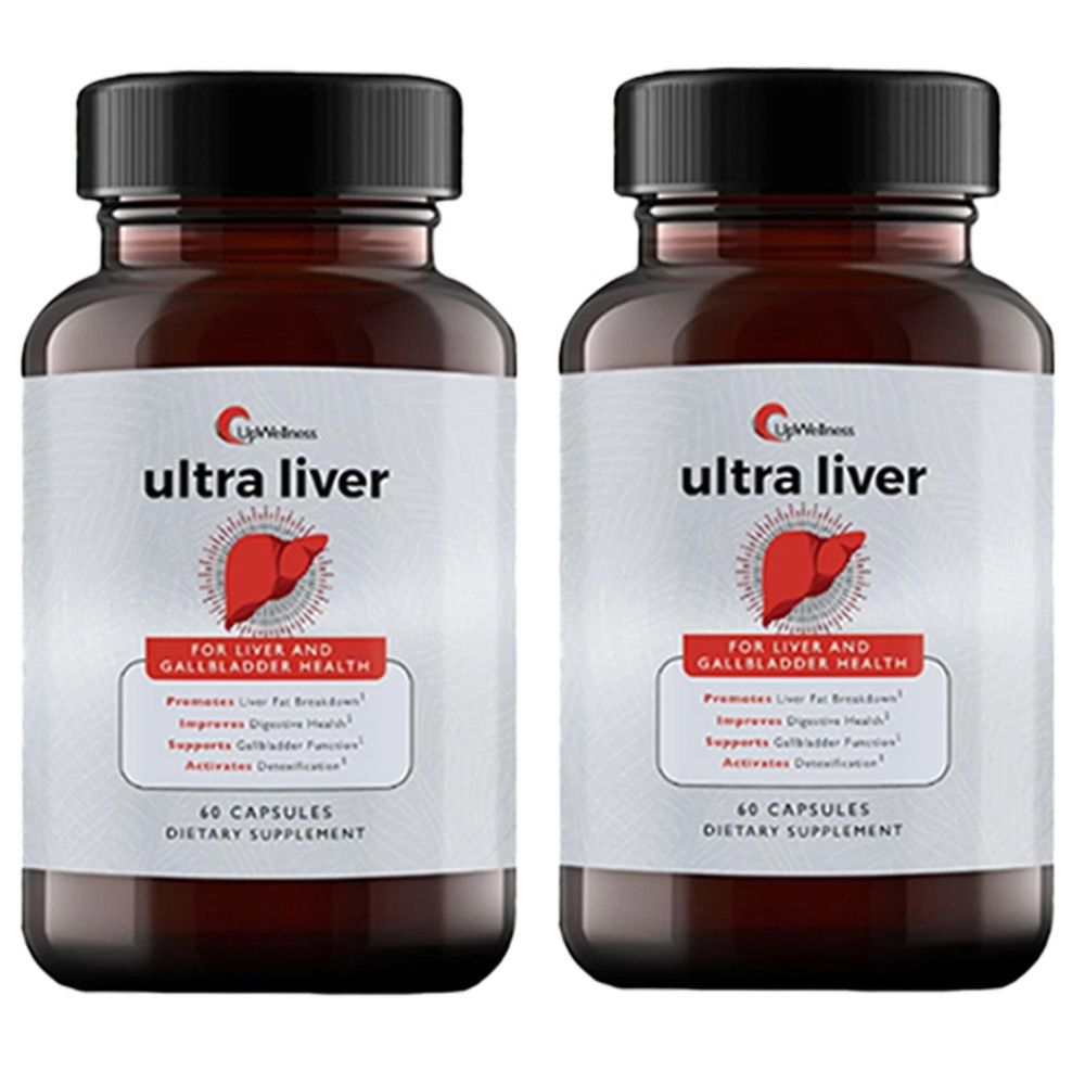 2 pc UpWellness Ultra Liver Supplement Liver Vitality along with Gallbladder Sup