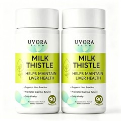 2x Uvora Milk Thistle Detox, Premium Herbal Supplement With Milk Thistle Extrac