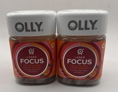 Lot Of 2 Olly Laser Focus Berry Tangy Tangerine Vitamins 36 Gummies BB 5/26/26