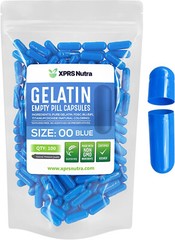 Capsules Express- Size 00 Blue Empty Gelatin Capsules Gelcaps Caps