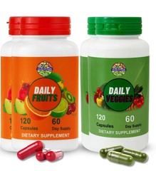 Garden Of Health Daily Fruits Veggies Capsules Whole Food Supplement 240 Caps&