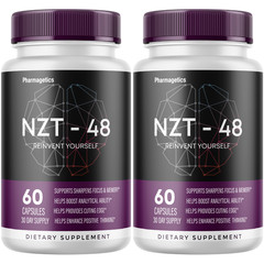 NZT-48 Brain Booster, NZT-48 Limitless Memory Focus Nootropic (2 Bottles)