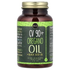 2 X Maju Superfoods, CV 90+ Oregano Oil + Black Seed Oil, 60 Softgels
