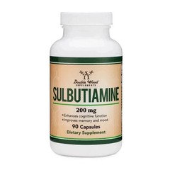 Sulbutiamine, 90 x 200mg Capsules – Memory, Mood,Cognitive Nootropic | Pack of 1