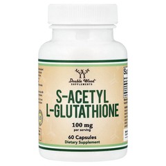 2 X Double Wood Supplements, S-Acetyl L-Glutathione, 100 mg, 60 Capsules