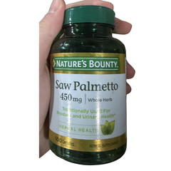 Nature’s Bounty Saw Palmetto 450mg Whole Herb Capsules 100 Ct Supplement NEW
