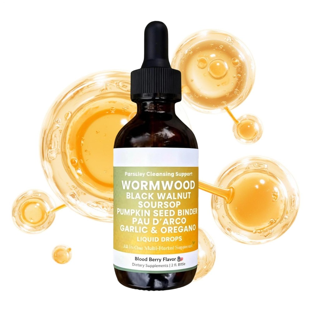 Nuvian Wormwood Black Walnut Clove Gu, Prozen Wormwood Gut Cleanse Liquid Drops