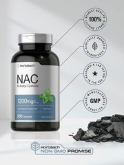 Horbäach NAC N-Acetyl Cysteine Supplement 1200mg | 250 250 Count (Pack of 1)