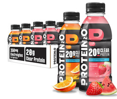 Protein2o Clear Whey Protein & Electrolyte Drink, Variety Pack, 12 Bottles