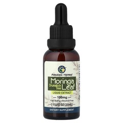 2 X Amazing Herbs, Moringa Leaf Liquid Extract, 100 mg, 1 fl oz (30 ml)