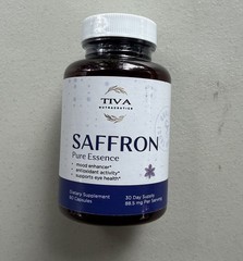 TIVA Nutraceuticals Saffron Pure Essence 60 Capsules Factory Sealed Exp 01/2029