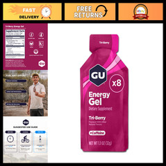 Vegan Energy Gel Pack – Gluten-Free, Dairy-Free, On-the-Go Fuel for Workouts, 8-