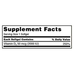 Kirkland Signature Extra Strength D3 50 mcg,(2000 IU) 600 Softgels EXP 2028