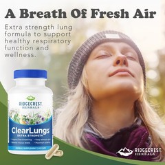 RidgeCrest Herbals ClearLungs Extra Strength, Daily 1 count (Pack of 60)