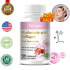 Hyaluronic Acid Collagen | 1750 mg | 30 To 120 Capsules | Non-GMO | Vitamin C