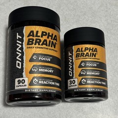 NEW Onnit – Alpha Brain – Memory Focus Reaction Time 90 Capsules + 30 caps